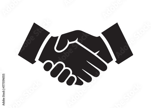 Handshake Icon, Handshake Black Vector