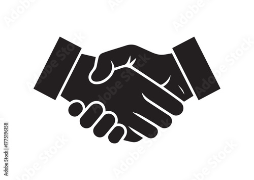 Handshake Icon, Handshake Black Vector