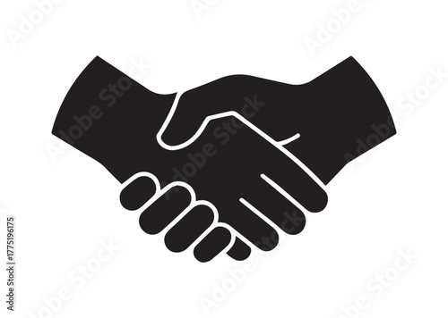 Handshake Icon, Handshake Black Vector