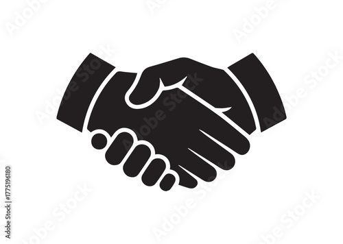 Handshake Icon, Handshake Black Vector