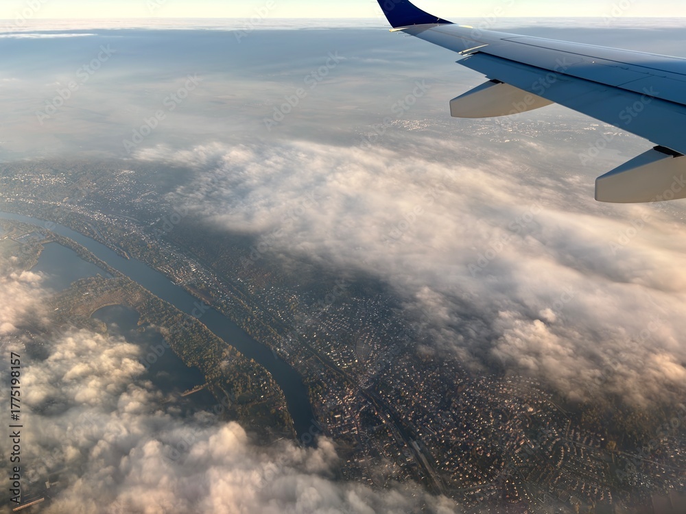 Fototapeta premium View from an aeroplane window