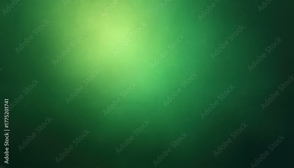 Obraz premium Abstract green gradient background with light noise effect. Darker tones blend with lighter bright area. Smooth texture suitable for design elements.