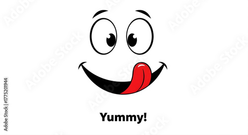 Face yummy tongue licking lips expression happy funny