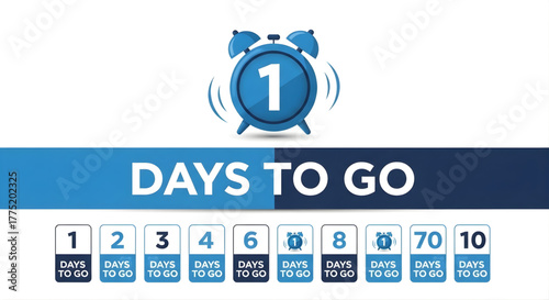 One day countdown alarm clock