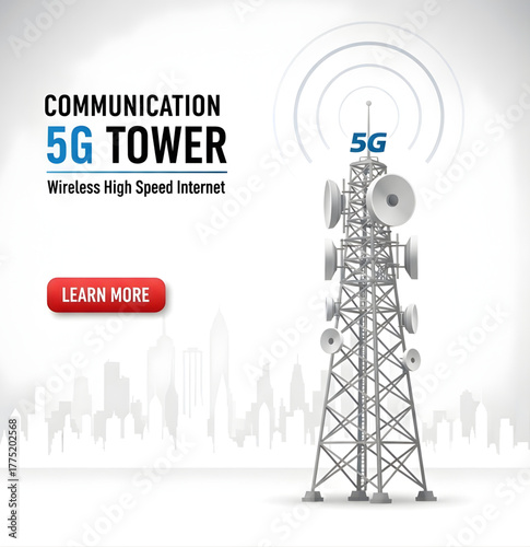 5g tower communication wireless high speed internet technology