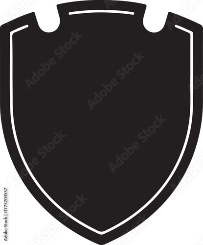Shield, Twin Grooves, Double Outline