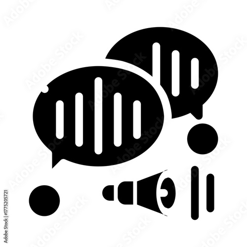 icon voice note with style glyph