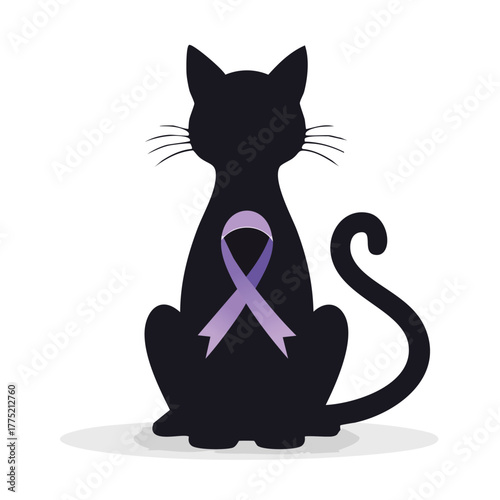 Minimalist Abstract Black Shape with a Curved Gray Shadow on a Clean White Background