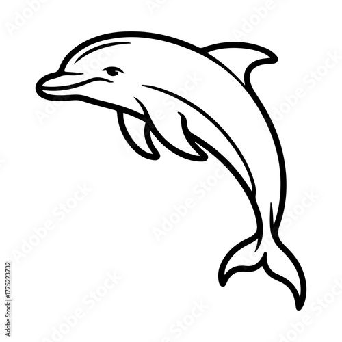 Modern marine animal vector graphic design