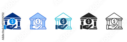 Subsidy Icon Set Multiple Style Vector Illustration 