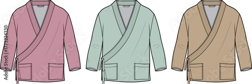 Assorted Color Robes Illustration Fashion Design Elements for Clothing and Apparel Projects