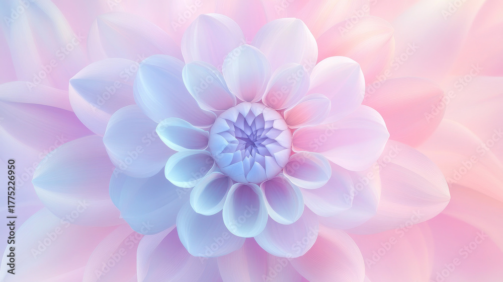 Obraz premium Flower Mandala on a pink and violet