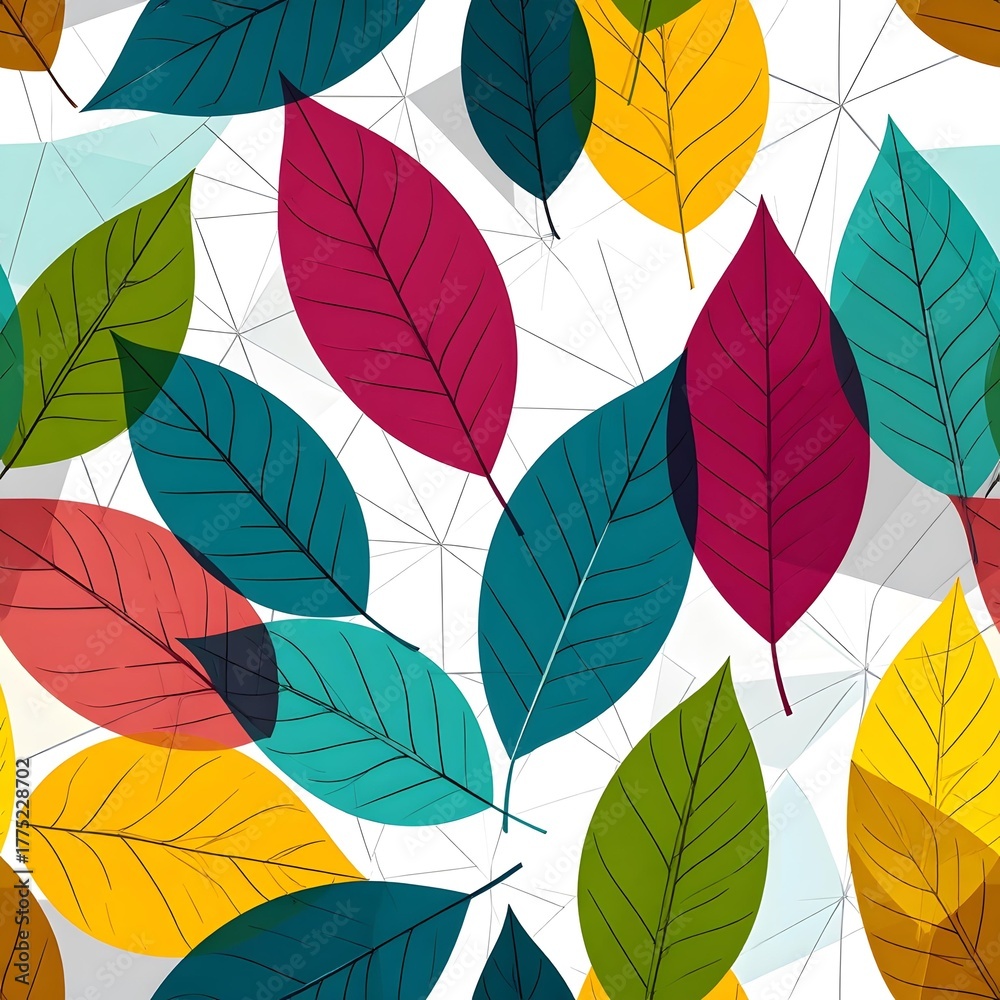 Fototapeta premium autumn leaves seamless pattern