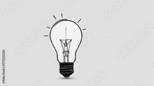 Bright light bulb concept representing inspiration, idea, and creativity