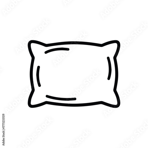 pillow outline coloring book page vector and illustration line art