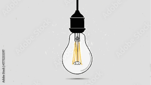 Light bulb isolated on white background