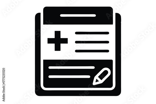 Black and white capsule and round pill symbolizes medical treatment in simplified form