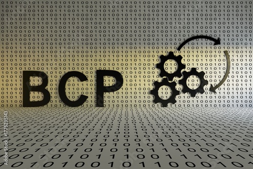 BCP concept text sunlight 3D illustration