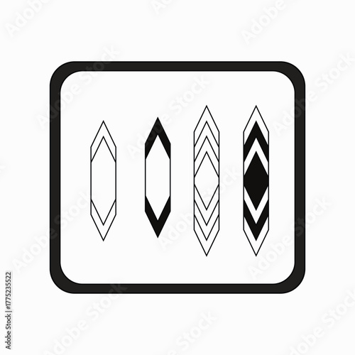 Abstract Geometric Tribal Arrow Icon Set