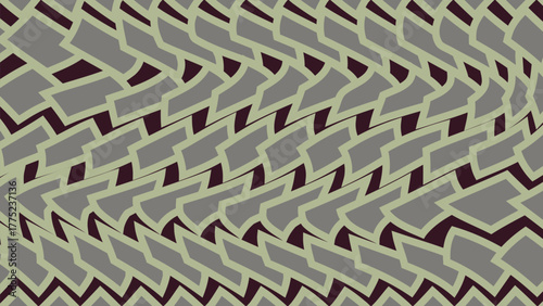 Modern geometric metallic city pattern with glass and steel texture