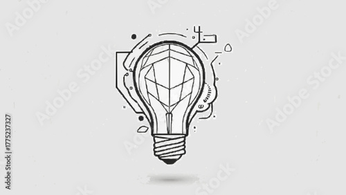 Light bulb vector illustration, light bulb vector, a glowing glass electric lightbulb symbolizes a brilliant idea, innovation, and creativity with clean vector design