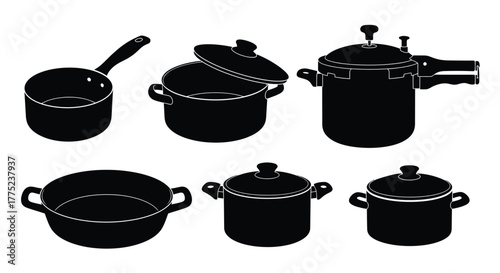 Collection of various pots and pans, perfect for cooking and kitchen needs