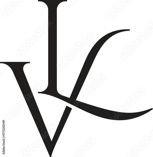 VL abstract letters logo monogram