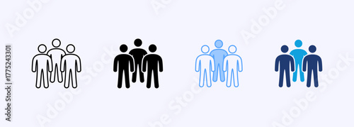 Group Icon Set Multiple Style Collection