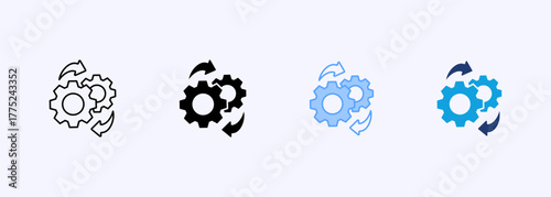 Transition Icon Set Multiple Style Collection