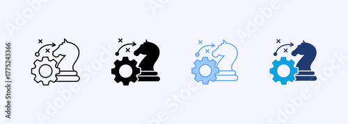 Strategy Icon Set Multiple Style Collection
