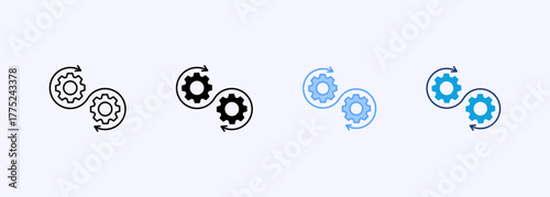 Transformation Icon Set Multiple Style Collection