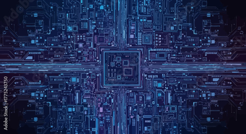 Circuit board pattern with intricate pathways