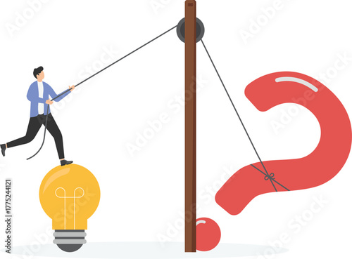 Control Uncertainty, Businessman Pushes Volatility Graph

