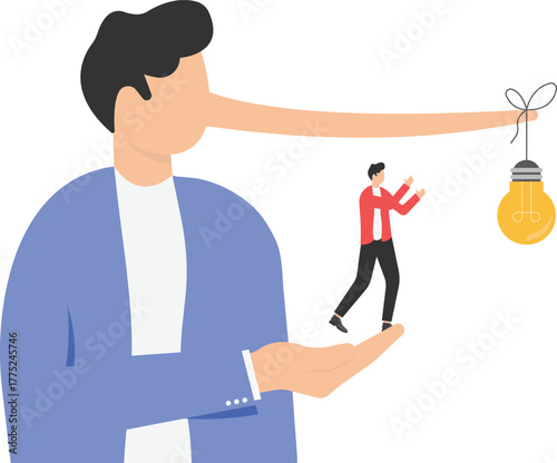 Man stepping into bear trap made of dollar banknote. Scam, theft, fraud concept. Vector illustration.
