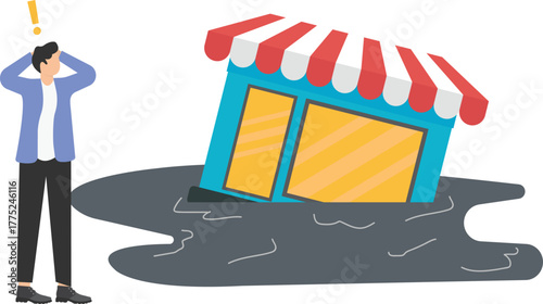 Frustrated, businessmen encounter problems and frustrations
