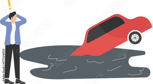 Frustrated, businessmen encounter problems and frustrations
