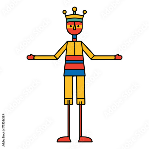 Carnival of the South of France, giant dolls, Europe, festival, celebration, vector, transparent background