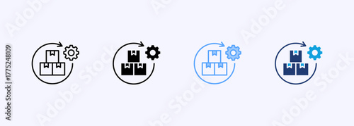 Logistics Management Icon Set Multiple Style Collection