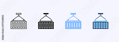 Container Icon Set Multiple Style Collection