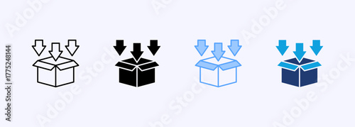 Packaging Icon Set Multiple Style Collection