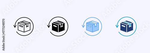 Reverse Logistics Icon Set Multiple Style Collection