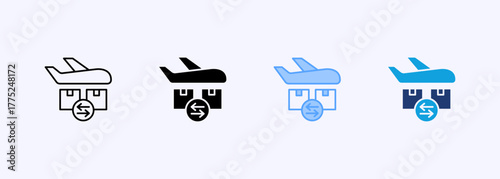 Freight Icon Set Multiple Style Collection