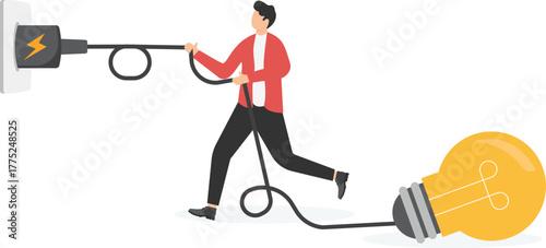 Business concept vector illustration, network connection, brainstorming,
