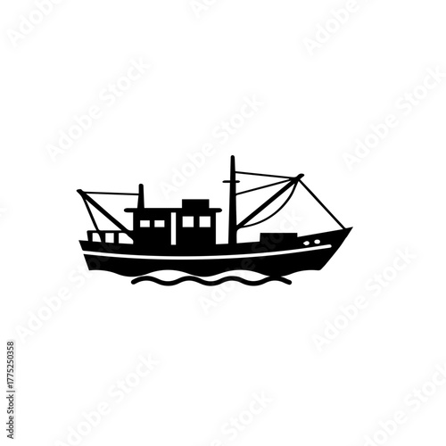 Fishing Boat Silhouette