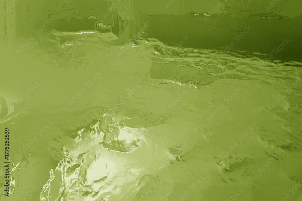 Fototapeta premium Abstract green liquid surface texture background design