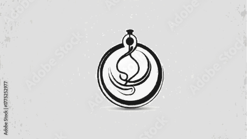 Minimalist black and white logo, showcasing a refined design with a focus on luxury