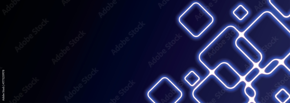 Obraz premium Dark blue gradient abstract background with connected glowing blue lines and dots. Modern and futuristic digital technology concept. Vector illustration VOL. 2