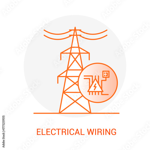 Electrical Wiring Vector Icon Editable Stroke