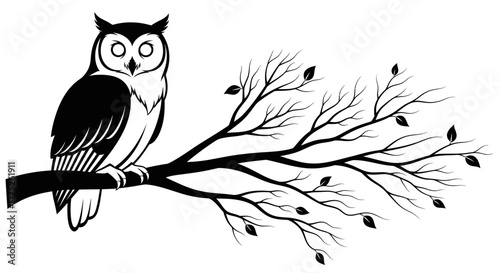 owl sitting on a branch