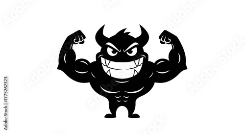 devil head with red horns